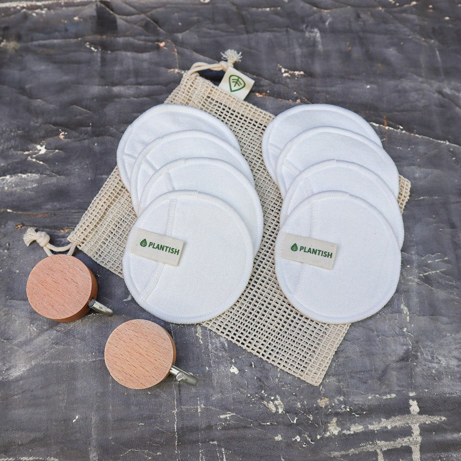 Conjunto de discos faciais 100% algodão